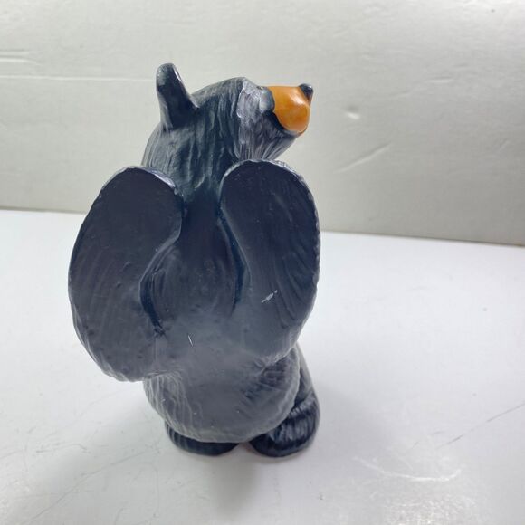 Black Bearfoots Bookend Figurines By Montana Artist Jeff Fleming 8" Singing Tree - Picture 12 of 14